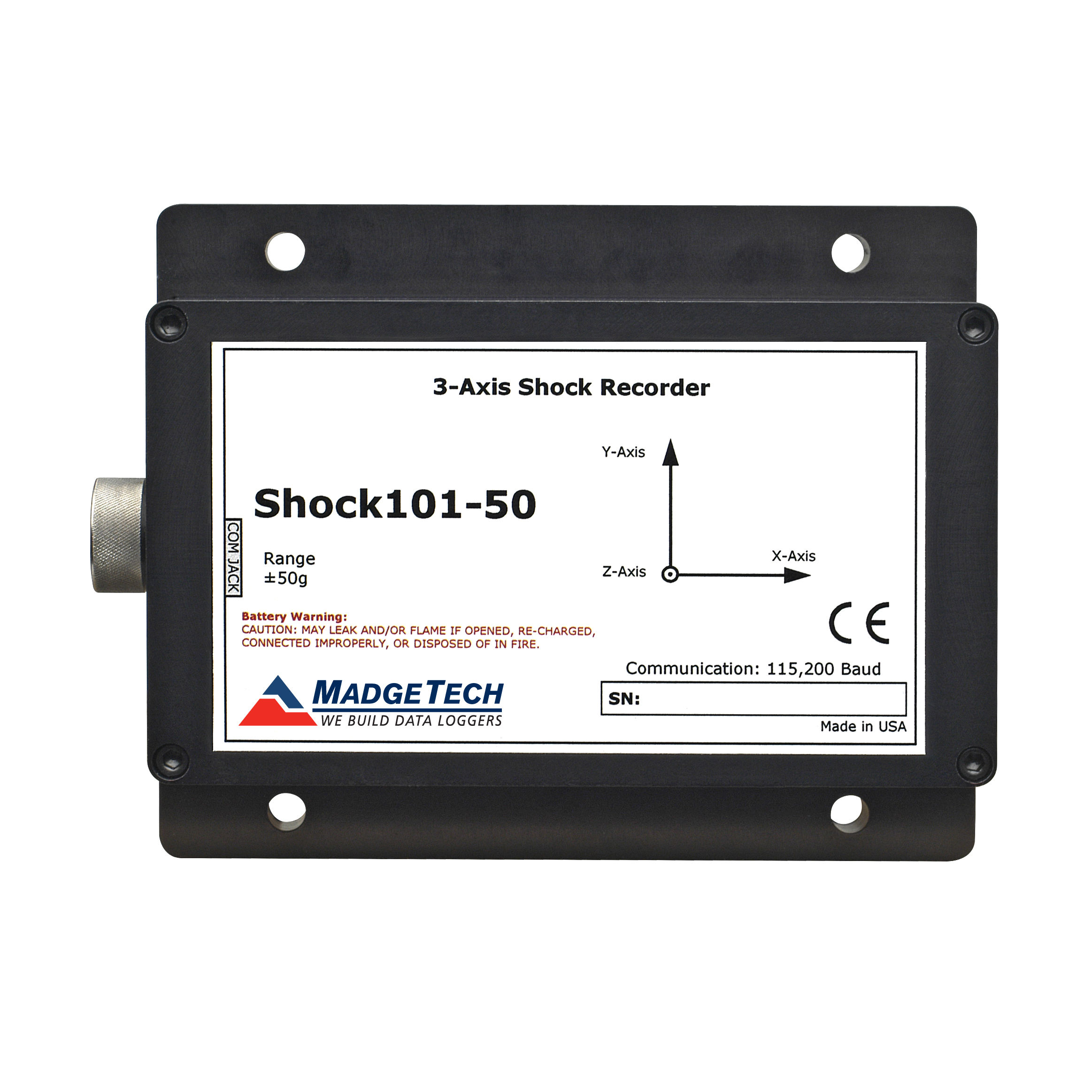 SCHOCK101 TRIAXIAL SHOCK DATA LOGGER Acquisys