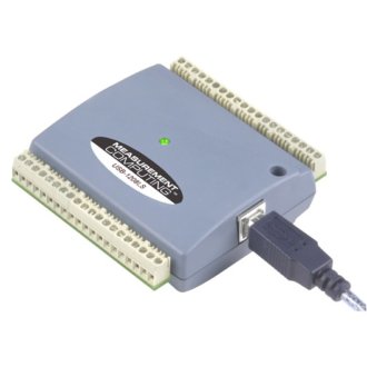 USB-1208LS - DAQ-USB multifonction avec 8 SE/4 DIFF  A/D, 12-Bit, 1.2 Ke/s et 2 D/A