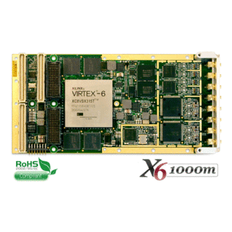 X6-1000M - Module PMC/XMC, 2 voies A/D 1 Ge/s 12 bits et 2 voies D/A 1 Ge/s 16 bits, FPGA Virtex 6, Mémoire 4 Go
