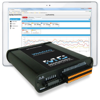 WebDAQ-316 - Thermocouple data logger, internet-enabled, with 16 channels, 24-bit resolution, 75 S/s/ch max sample rate, and 4 digital I/O
